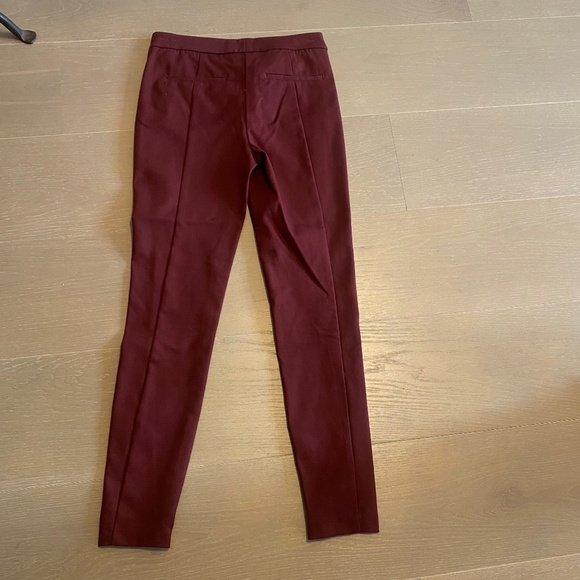 REISS burgundy slim stretch pants in size 2 - Picture 2 of 5